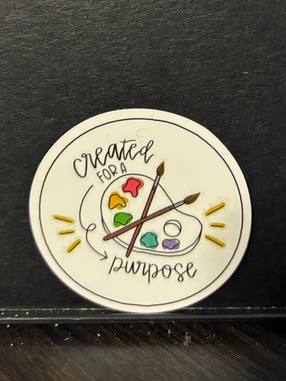 Created for a purpose artist sticker